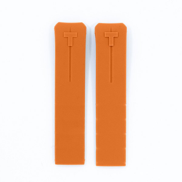 Pulseira para Relógio Compatível com Tissot T-Touch e Expert T013420/ T047420 Silicone Laranja Com encaixe de 21mm
