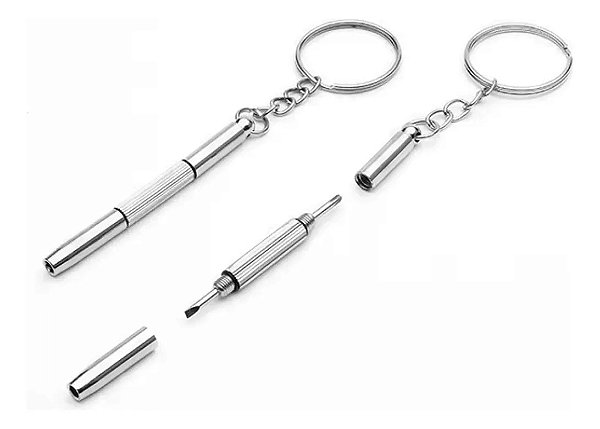 Mini Chaveiro 3 Em 1 Para Oculos Relógios Pequenos Parafusos