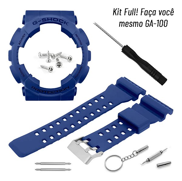 Kit Full P/ G-shock Ga-100/110 Pulseira Bezel Chave Parafuso