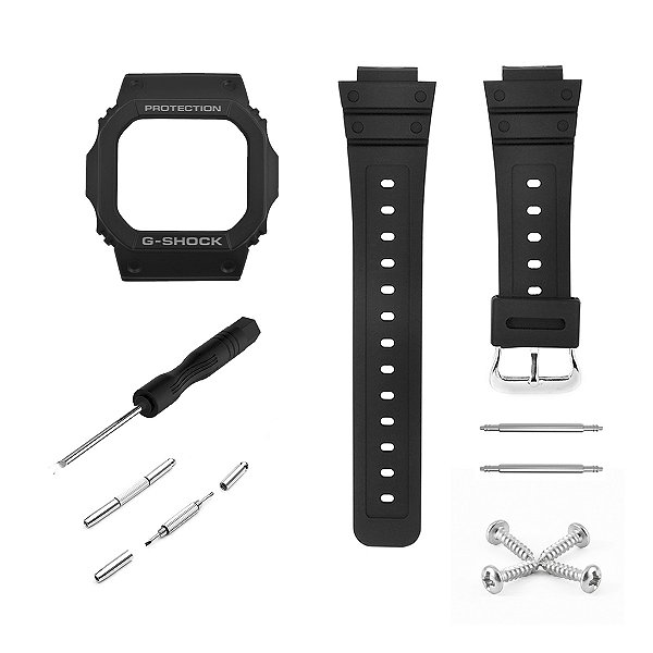 Kit Full Para G-shock DW-5600 Pulseira Bezel Chave Parafuso