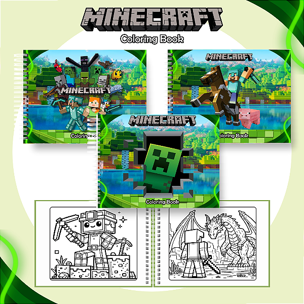Livro Caderno de Colorir | Minecraft