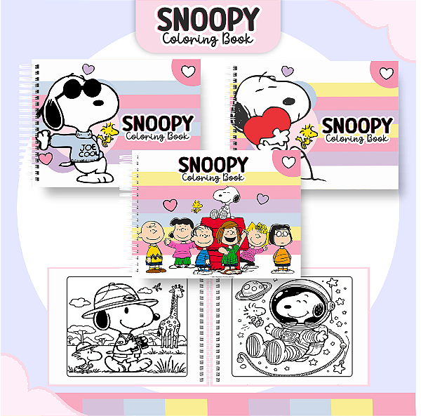 Livro Caderno de Colorir | Snoopy