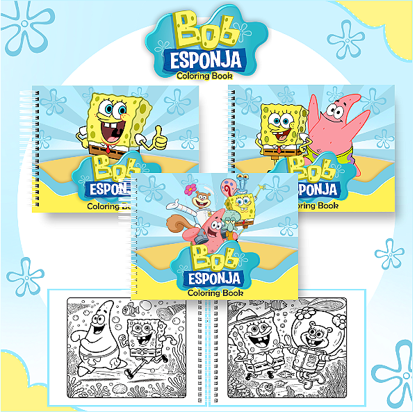 Livro Caderno de Colorir | Bob Esponja