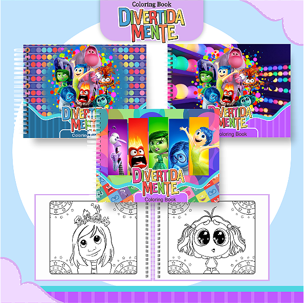 Livro Caderno de Colorir | Divertidamente