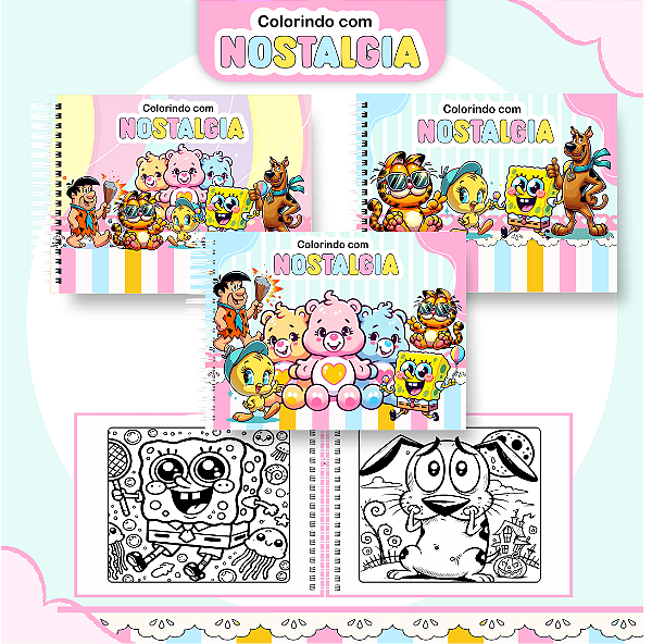 Livro Caderno de Colorir | Nostalgia
