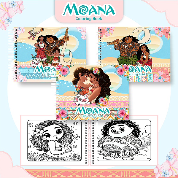 Livro Caderno de Colorir | Moana
