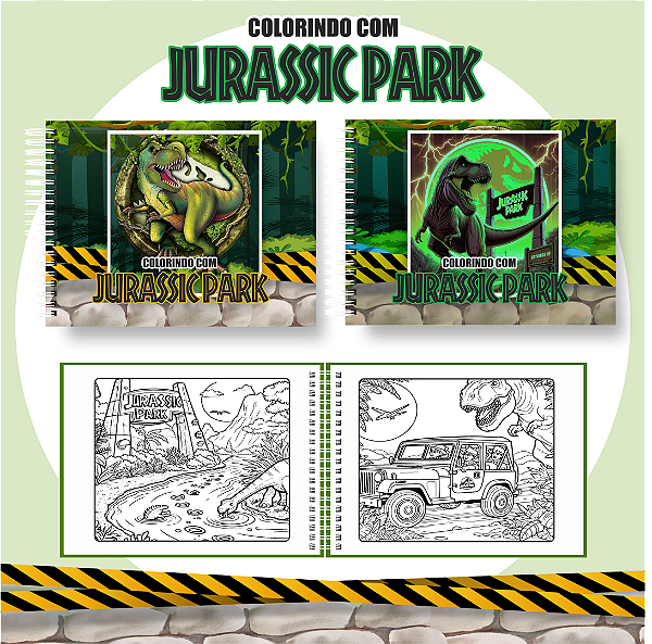 Livro Caderno de Colorir | Jurassic Park