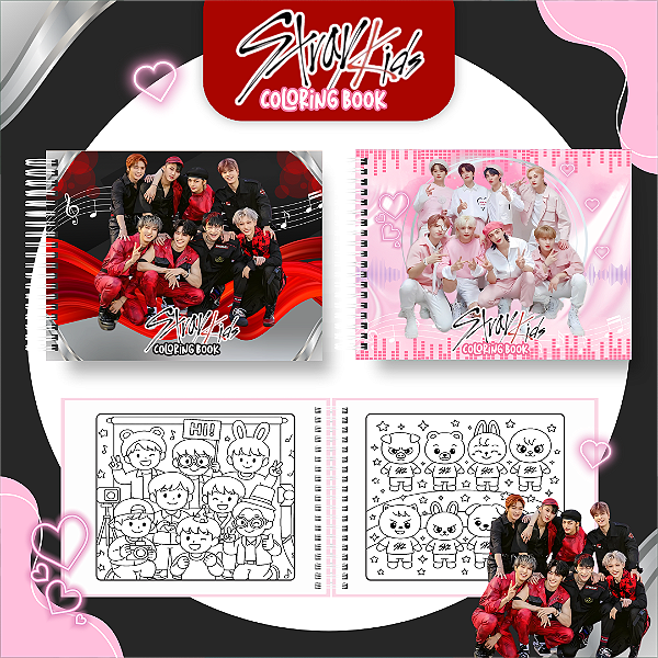 Livro Caderno de Colorir | Stray Kids