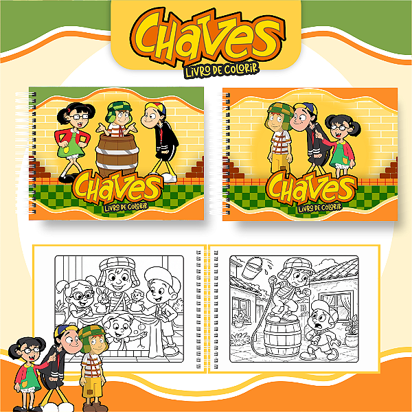 Livro Caderno de Colorir | Turma do Chaves Animado