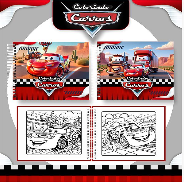 Livro Caderno de Colorir | Carros