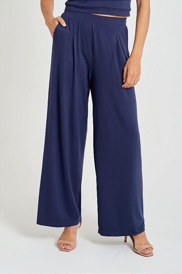 Calça Wide - marinho