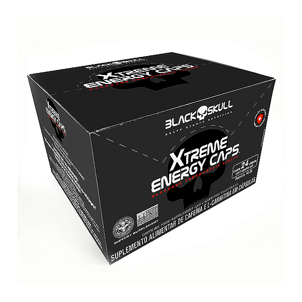 XTREME ENERGY CAPS DISPLAY - BLACK SKULL