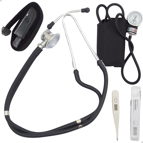 Kit Academico Incoterm Plus KA 120 Completo Estetoscopio Esfigmomanômetro