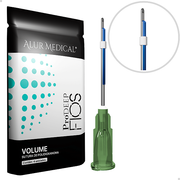 Fio de PDO Mono Hydra 21g 38mm 50mm - Bioestimulação/Volume Pack 4 Unidades
