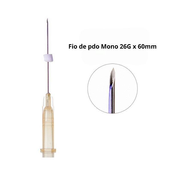 Fios de Pdo Mono 26G x 60 mm Bioestimulação/Colágeno - Pack com 10 Unidades