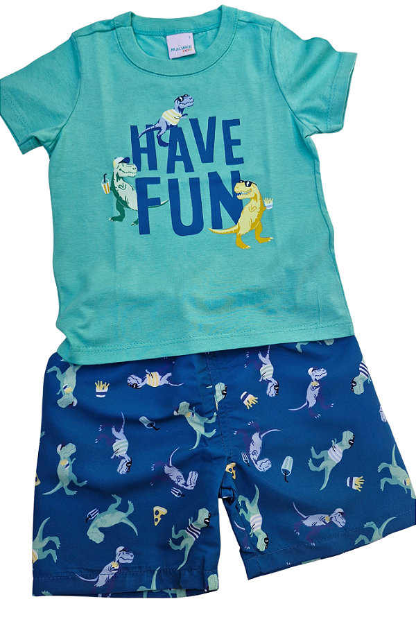 Conjunto Infantil Menino Dinossauro Malwee