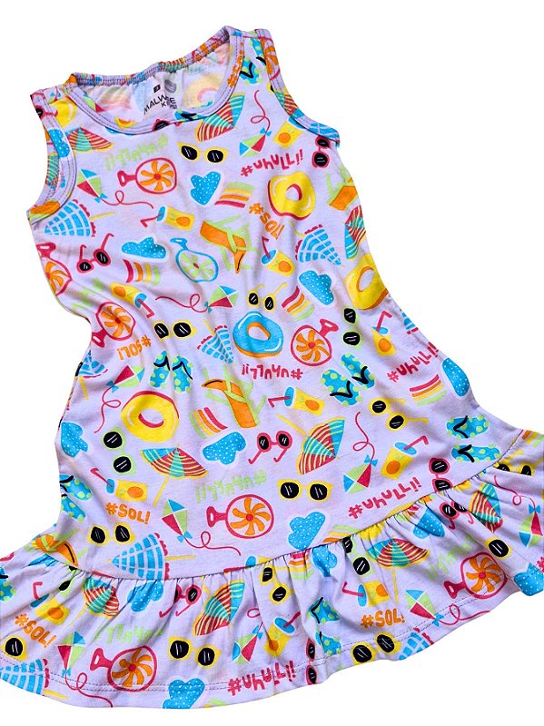 Vestido Infantil Estampado Malwee