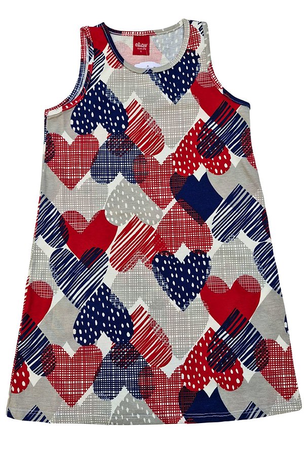 Vestido Infantil Menina Elian Corações