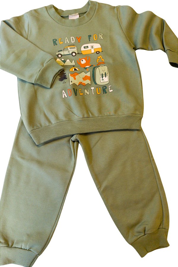 Conjunto Infantil Menino Moletom Verde