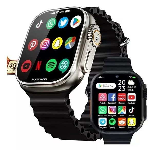 WearZone Horizon  Celular de Pulso 4G  2Gb de Ram e 16Gb