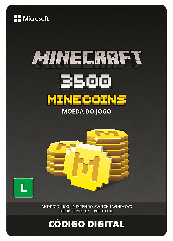 Minecraft Minecoins: 3500 Moedas Envio Digital