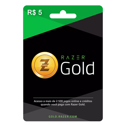 Cartão Presente Digital Razer Gold R$ 5