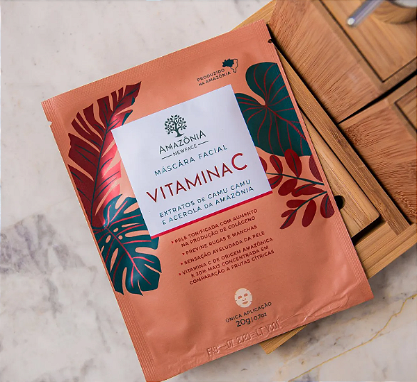 MÁSCARA FACIAL VITAMINA C - AMAZÔNIA NEW FACE COSMETICS
