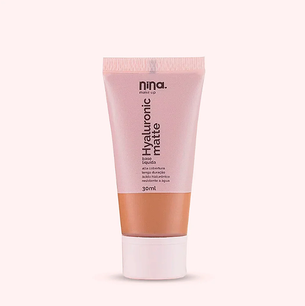 BASE LÍQUIDA HYALURONIC MATTE COR 6 - NINA MAKEUP