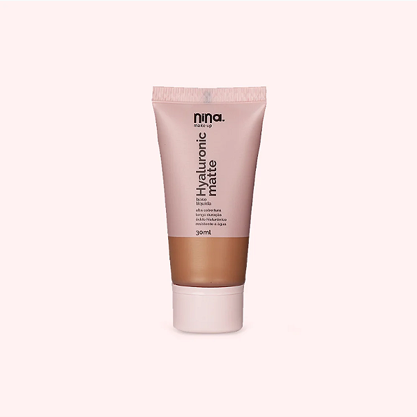 BASE LÍQUIDA HYALURONIC MATTE COR 5,5 - NINA MAKEUP