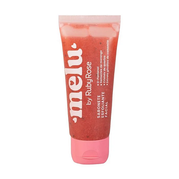 SABONETE ESFOLIANTE FACIAL MORANGO MELU - RUBY ROSE