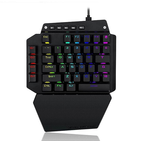 Teclado Usb Redragon Mecanico Gamer Ida Rgb K583rgb (Switch Azul)