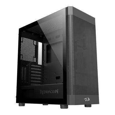 Gabinete Atx Redragon Aeroglass Preto Ca-602b