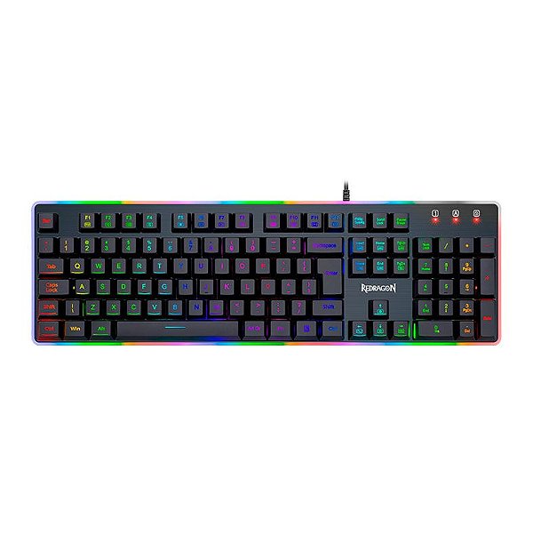 Teclado Usb Redragon Dyaus 2 Rgb Preto K509rgb