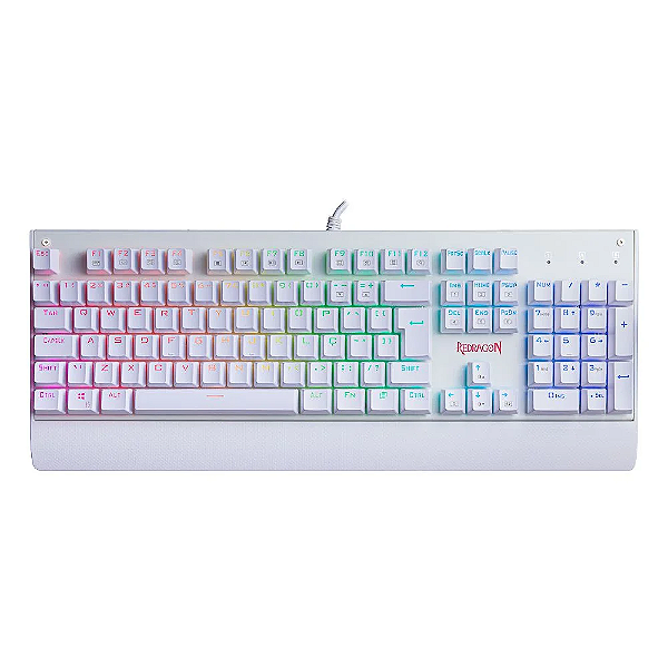 Teclado Usb Redragon Mecanico Gamer Kala Branco K557w Rgb ( Blue)
