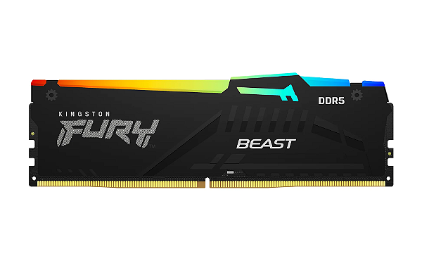Memória Ddr5 32gb 5600mhz Kingston Fury Beast Intel Xmp Rgb Cl40