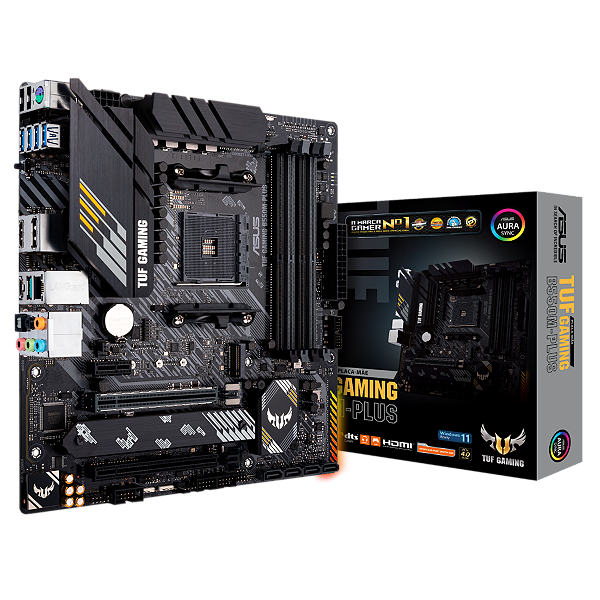 Placa Mãe Asus Tuf Gaming B550m-Plus Am4 / Ddr4 / Hdmi / Displayport / M.2 / Usb 3.2 / Rgb