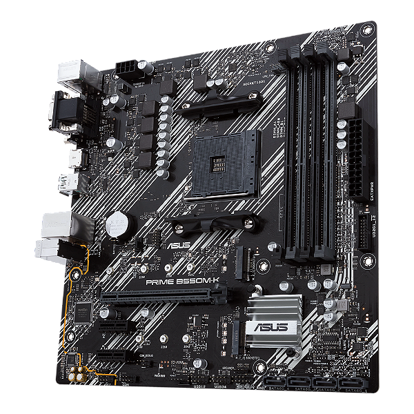 Placa Mae Asus Prime B550M-K ( Am4/ 4x DDR4/ Hdmi/Dvi/Vga/M2.0/ Usb 3.2