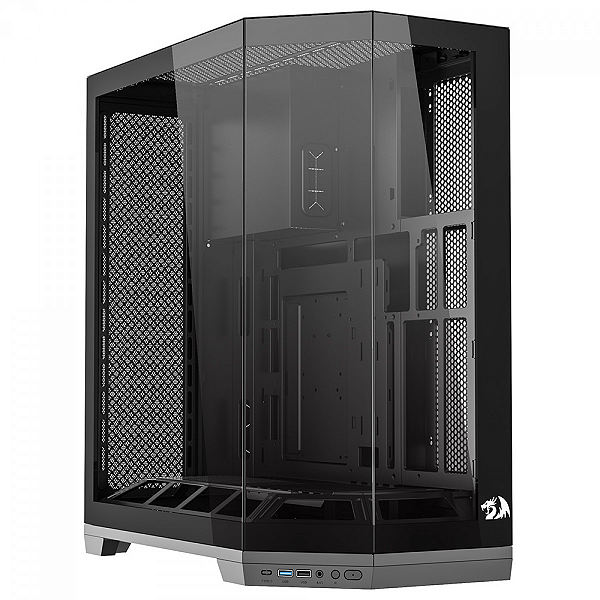Gabinete Atx Redragon Edge preto s/fan CA-608B