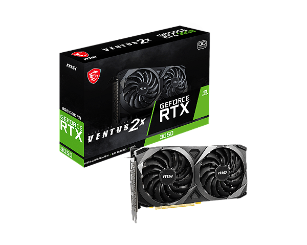 Placa De Video 6gb Msi Rtx3050 Gddr6 96bits Ventus 2x Oc