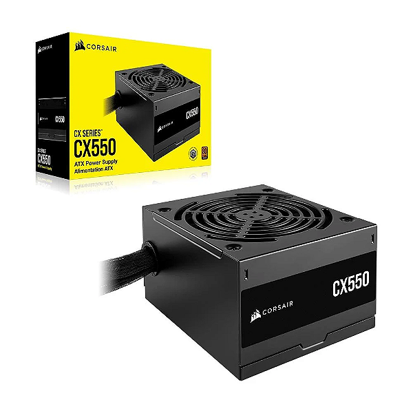 Fonte Atx 550w Corsair Cx550 80plus Bronze Pfc S/Cabo Cp-9020121-Ww