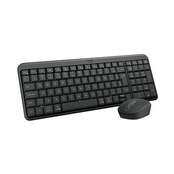 Teclado+mouse sem fio Logitech Mk250 Grafite