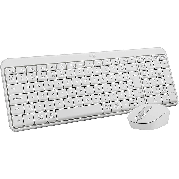Teclado+mouse sem fio Logitech Mk250 Branco