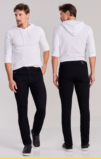 Calça Sarja Slim Masculina Preta 10888