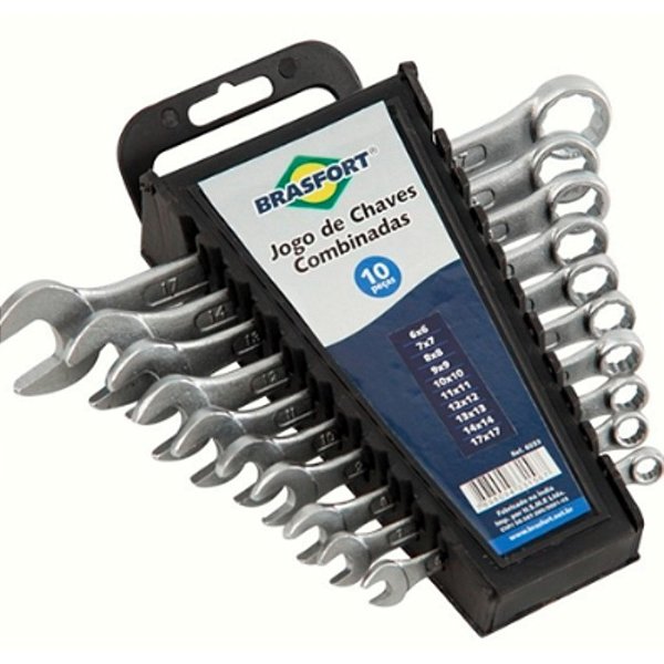 JOGO CHAVE COMBINADA C/10 BRASFORT E-COMMERCE