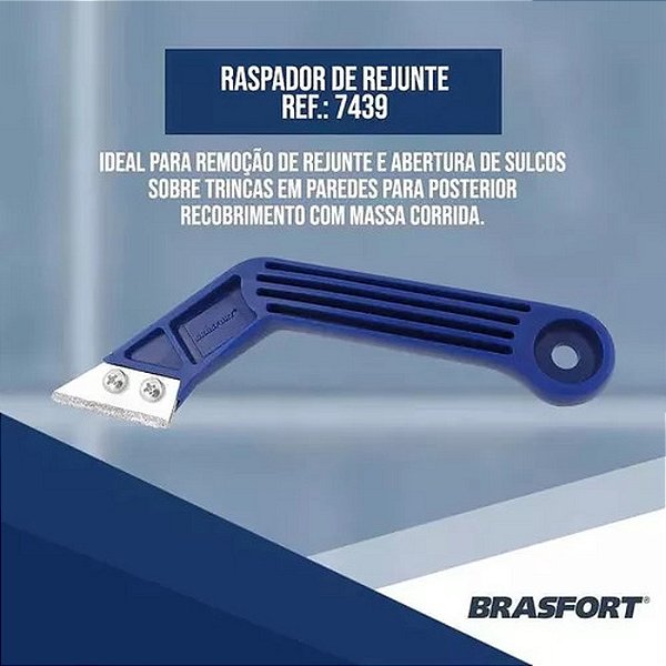 RASPADOR DE REJUNTE C/ LAMINA EXTRA BRASFORT