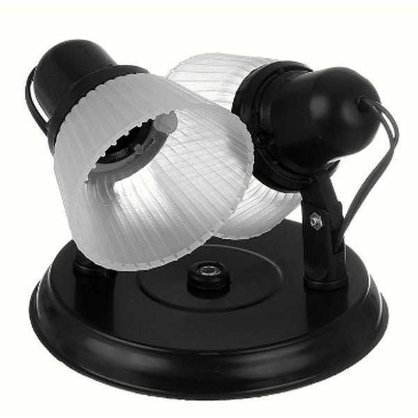 SPOT CRISTAL LUX P/ 02 LAMP  PRETO EXTRALUZ