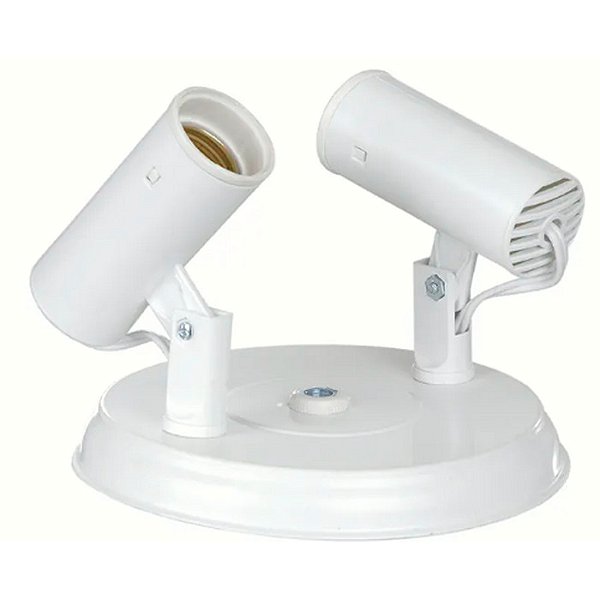 SPOT POPY LISO PARA 02 LÂMPADAS BRANCO