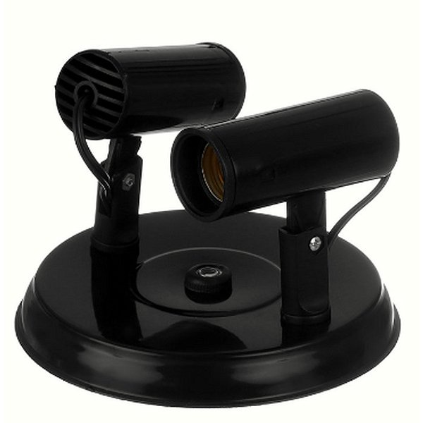 SPOT POPY LISO PARA 02 LÂMPADAS PRETO