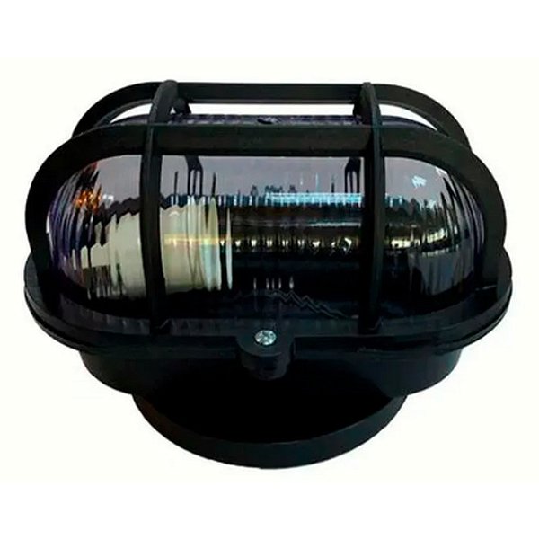 TARTARUGA PVC OVAL E27 PRETA EXTRALUZ