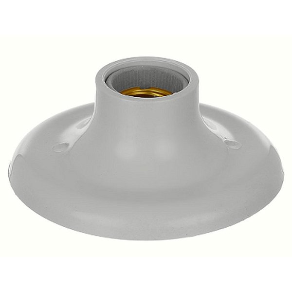 PLAFONIER DECORATIVO COM RECEP. PORCELANA BRANCO EXTRALUZ